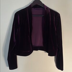 Elegant Purple Velvet-like Women's Jacket